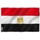 Anley Fly Breeze 3x5 Foot Egypt Flag Vivid Color and Fade proof Canvas Header and Double Stitched Egyptian Flags Polyester with Brass Grommets 3 X 5 Ft