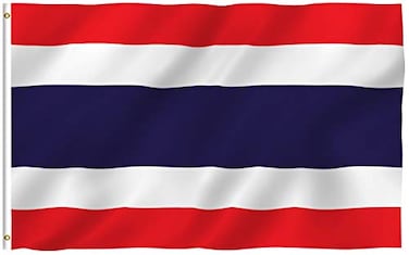 ANLEY Fly Breeze 3x5 Foot Thailand Flag Vivid Color and Fade Proof Canvas Header and Double Stitched Thai National Flags Polyester with Brass Grommets 3 X 5 Ft