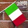 Anley Italy Mini Flag 12 Pack Hand Held Small Miniature Italian Flags on Stick Fade Resistant Vivid Colors 5x8 Inch with Solid Pole Spear Top