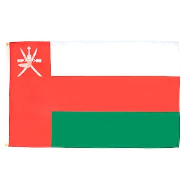 AZ FLAG Oman Flag 3x5 Ft Light Polyester Omani Banner with Two Brass Eyelets Fade Resistant Vivid Colors 3 x 5 Feet 150x90 Cm