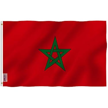 ANLEY Fly Breeze 3x5 Foot Morocco Flag Vivid Color and Fade Proof Canvas Header and Double Stitched Moroccan National Flags Polyester with Brass Grommets 3 X 5 Ft