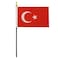 AZ FLAG Turkey Table Flag 4 x 6 Turkish Desk Flag 15 x 10 cm golden spear top