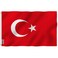 ANLEY Fly Breeze 3x5 Foot Turkey Flag Vivid Color and Fade Proof Canvas Header and Double Stitched Turkish Flags Polyester with Brass Grommets 3 x 5 Ft