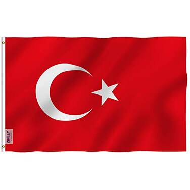 ANLEY Fly Breeze 3x5 Foot Turkey Flag Vivid Color and Fade Proof Canvas Header and Double Stitched Turkish Flags Polyester with Brass Grommets 3 x 5 Ft