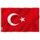 ANLEY Fly Breeze 3x5 Foot Turkey Flag Vivid Color and Fade Proof Canvas Header and Double Stitched Turkish Flags Polyester with Brass Grommets 3 x 5 Ft