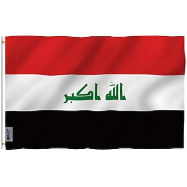 ANLEY Fly Breeze 3x5 Feet Iraq Flag Vivid Color and Fade proof Canvas Header and Double Stitched Republic of Iraq Flags Polyester with Brass Grommets 3 X 5 Ft