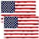 ANLEY Pack of 2 Fly Breeze 3x5 Foot American National Polyester Flag Vivid Color and Fade proof Canvas Header and Double Stitched Flags with Brass Grommets 3 X 5 Ft