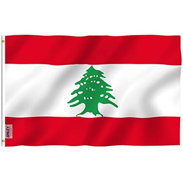ANLEY Fly Breeze 3x5 Feet Lebanon Flag Vivid Color and Fade proof Canvas Header and Double Stitched the Lebanese Republic Flags Polyester with Brass Grommets 3 X 5 Ft