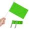 Anley Green Mini Flag 12 Pack Hand Held Small Miniature Solid Green Blank Flags on Stick Fade Resistant Vivid Colors 5x8 Inch with Solid Pole Spear Top