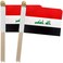 TSMD Iraq Stick Flag Iraqi Small Mini Hand Held Flags5x8 Inch12 Pack