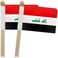 TSMD Iraq Stick Flag Iraqi Small Mini Hand Held Flags5x8 Inch12 Pack