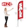 FSFLAG Sale Feather Flags 8Ft Swooper Feather Flag for Sale Business 2Pack Red