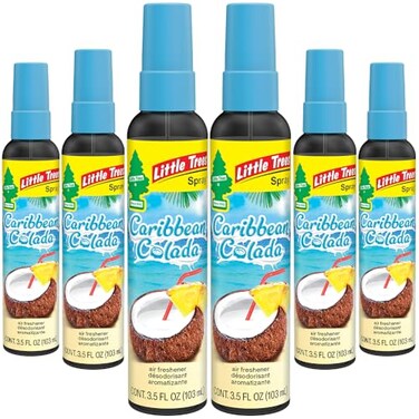 LITTLE TREES Car Air Freshener Spray Provides a LongLasting Scent for Auto or Home Onthego Freshness Caribbean Colada 6 Air Fresheners