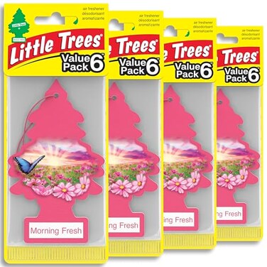 LITTLE TREES Car Air Freshener Hanging Tree Provides Long Lasting Scent for Auto and Home 24 Air Fresheners Morning Fresh