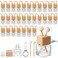 Zubebe 30 Pack Car Air Freshener Diffuser with Vent Clip Empty Car Diffuser Bottles for Essential Oil Perfume Glass Bottle with Wooden Caps StickSquare