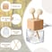 Zubebe 30 Pack Car Air Freshener Diffuser with Vent Clip Empty Car Diffuser Bottles for Essential Oil Perfume Glass Bottle with Wooden Caps StickSquare