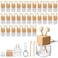 Zubebe 30 Pack Car Air Freshener Diffuser with Vent Clip Empty Car Diffuser Bottles for Essential Oil Perfume Glass Bottle with Wooden Caps StickSquare