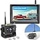 YEOIZO Wireless Backup Camera for Trucks Solar Magnetic Portable No Drill No Wire 3 Min Easy Install Night Vision Rechargeable with 5 HD Monitor Systems for Car Small RV Camper Trailer