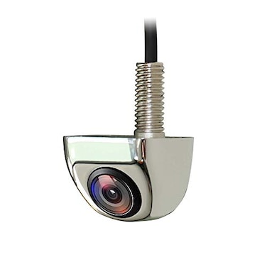 NATIKA Chrome BackupFront View CameraIP69K Waterproof Good Night Vision HD and Super Wide Angle Metal OEM Style Chrome Reverse Rear View Backup Camera for Cars Pickup Trucks SUVs RVs Vans Chrome