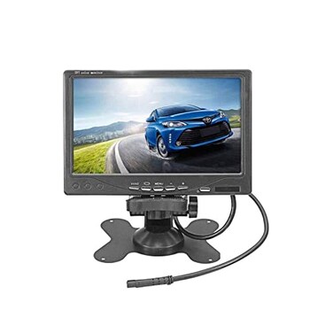 lychee Vehicle OnDash Backup Monitor 7 Digital HD Car TFT LCD Color Screen Display with 2 Video Input for Rear View Camera