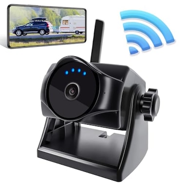 STONVUE 1080P Magnetic Wireless Backup Camera WiFi Hitch Camera with LongLasting BatteryNight VisionIP69K Easy Installation for RVs Trucks Trailers Compatible with iPhoneiPad Android Devices