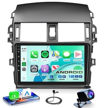 Rimoody 8 Core 6G128G for Toyota Corolla 20092013 Android Car Stereo Carplay Android Auto 9 Inch for Corolla Radio GPS 4GWiFi Bluetooth 50 FMRDS DSP36 Mirror Link Backup Camera