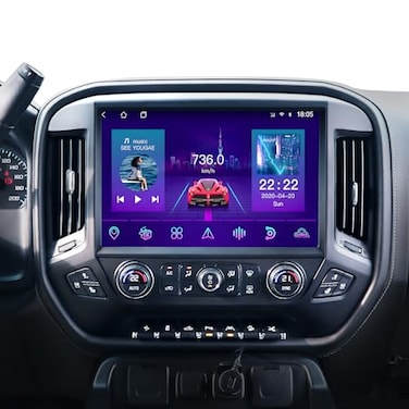 Gearzbtor 131 8Core 8128G Car Radio for Chevy Silverado GMC Sierra 201420185Ghz WiFi Android 13 2K Screen Radio Wireless CarPlay Android Auto BT DSP 48EQ Backup Camera MicBlack