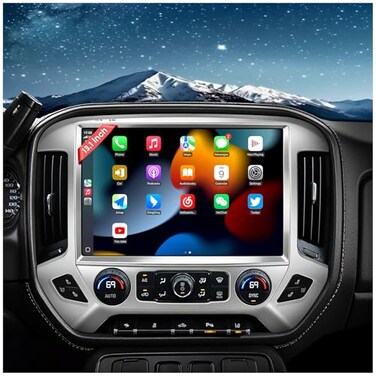 Kyleno 131 QLED Car Radio Stereo Upgrade for Chevy Silverado GMC Sierra 20142018 8Core Head Unit 4GB64GB with CarPlayAndroid Auto 2K Touch Screen and 1080P Backup Camera 464 Silver