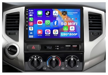 Jerqry 4Core 64GB ROM Car Radio Stereo for Toyota Tacoma 200520159 inch 1280 800 Touch Screen 5GWiFi Wireless Carplay Android Auto HD Backup Camera GPS SWC FMRDS Bluetooth
