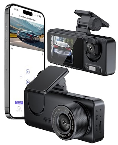 VOBRAMY Dash Cam for Car Front Dual Channel Dash Cam WiFi Dash Camera for Cars 20 IPS Screen App Control GSensor Loop Recording 170 Wide Angle Night Vision Parking Mode