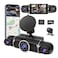 Zunfly 360 Dash Cam Front and Rear View 4 Channel Dash Camera FHD 2K1080Px3 for Car InsideBack 1702x150170 Wide Angle 8 IR Lamps Night VisionWiFiGPS APPGSensor with 64GB Card247 Parking Mode