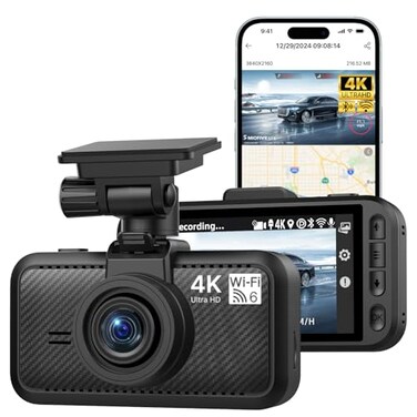 Miofive Dash Cam Front S1 E Car Camera Builtin WiFi GPS Car Dashboard Camera Recorder with 4K2160P UHD App 3 IPS Screen WDR Night Vision 24Hour Parking Monitor Loop Recording GSensor