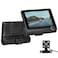 PASASABLE 3 Channel Dash Cam 4 hes TFT LCD Car DVR Front Inside Rear Three Way Night Vision HD 1080P Car Camera 140 Wide Angle with GSensor Motion Detection Parking Monitor