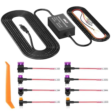 IIWEY Dash Cam Hard Wire Kit for N5N5 PRON6N7C3 PROC4 PROQ7N9 Model 4 Meter Dashboard Camera Car Charger Cable Kit 12V 24V to 5V3A Power Adapter with LPMiniATOMicro2 Fuse for Dash Cam