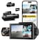 WOLFBOX i07 3 Channel Dash Cam Builtin WiFi GPS 4K Dash Camera Front and Inside 1440P1080P1080P Triple Car Camera with 3 LCD Screen 32GB Card Included IR Night Vision 24H Parking Mode