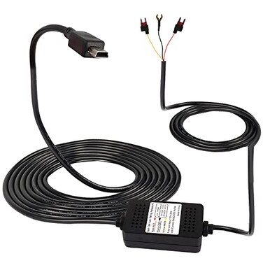 MEIRIYFA Dash Cam Acc Hardwire Kit Mini USB Hardwire Dashcam Kit StepDown Cable 12V24V to DC 5V 3A Car Dash Charger Power Cord for Cars Camera GPS115FT