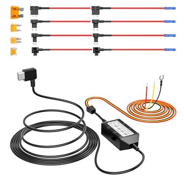 VIOFO HK4 Hardwire Kit with 8pcs Full Set Circuit Fuse Tap TypeC Port for A329 seriesA229 seriesA119Mini2A139ProWM1T130 Dash Cam