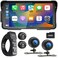 WEUASTE Professional Motorcycle Carplay with Dash Cam Includes SD128G Android Auto Motorbike TPMS GPS Navigation 55 IP66 Waterproof Touchscreen Support BluetoothSiriGoogle Assistant
