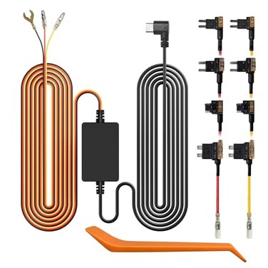 WOLFBOX USB C 4A Acc Hardwire Kit 1148ft for All WOLFBOX Dash Cams Converting 12V24V to 5V with Battery Drain Protection