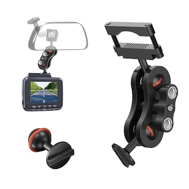 RNVEASS Dash Cam Mount Aluminum Rearview Mirror Bracket Installation Kit for Rove R24K R24K PRO and R24K Dual Car Dash Cams
