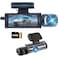 Wkreuoar Dash Cam Front and InsideDashcams for Cars with 64G Card Traffic Recorder IR Night Vision Loop Recording GSensor 24Hr Parking Traffic RecorderDark
