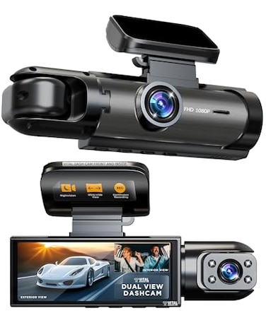 FREEZE2TRIM Vital Dash Camera Pro 2026 Dashcam Front and Rear Camera for Cars Dual Car Camera with Night Vision GSensor 247 Parking Surveillance Loop Recording Wide Angle Easy Setup Vital Dash Cam Pro