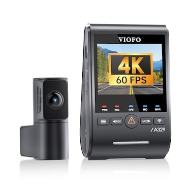 VIOFO A329S 4K 60FPS Dash Cam Front and Rear 4K2K Dual Dash Camera for Cars Power Saving Parking Mode WiFi 6 App Control Dual STARVIS 2 Sensors Supports up to 4TB SSD