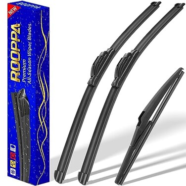Rooppa 3 wipers Replacement for 20142021 Jeep Grand Cherokee Windshield Wiper Blades Original Equipment Replacement 222111 Set of 3 UJ HOOK