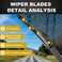 MODIGT Premium UJ Hook 1515 Windshield Wiper Blades for 20072018 Jep Wrangler JK Original Equipment Replacement Jeep Wrangler Accessories Pack of 2