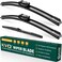 KVQ Windshield Wiper Blades Replacement for Lexus RX350 RX450h 2016 2017 2018 2019 2020 2021 2022Original Equipment Replacement Front Rear Wiper Blade Set 26 20 16 Set of 3