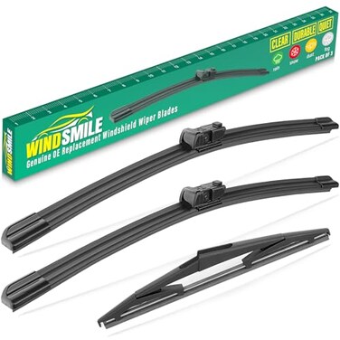 WINDSMILE 26 19 10 Windshield Wiper Blades Replacement for Nissan Pathfinder 2022 2023 2024 2025 Premium All Weather Front Rear Wipers Set OEM Quality Pack of 3