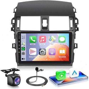 VECHTEL 5G WiFi Android 15 Car Stereo for Toyota Corolla 20092013 with Wireless Carplay Android Auto 9 Inch Touch Screen Radio Support GPSFM RDSBluetoothSWCBackup Camera