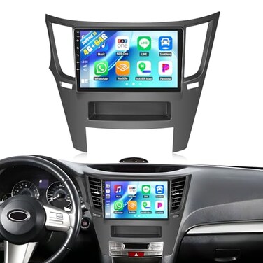 OiLiehu 4G64G Car Radio for Subaru Outback Legacy 20102014 with Wireless CarPlay Android Auto9 Touchscreen Android 15 Car Stereo with Mirror Link Voice Control WiFiGPSBluetoothFMRDSBackup Camera