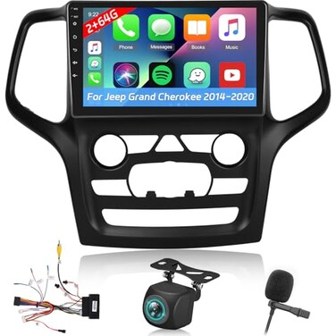 EKAT 264G Android Car Stereo for Jeep Grand Cherokee 20142020 9 Inch Touchscreen Radio with Wireless Carplay Android Auto WiFi GPS EQ FM RDS AHD Backup Camera